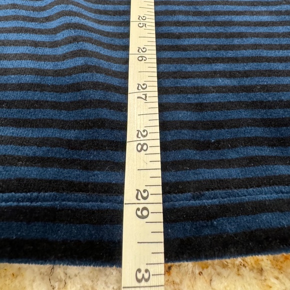 LOOK! Price Drop! T by Talbots NWT blue/bl striped velour top-cowl neck size X - Picture 10 of 15